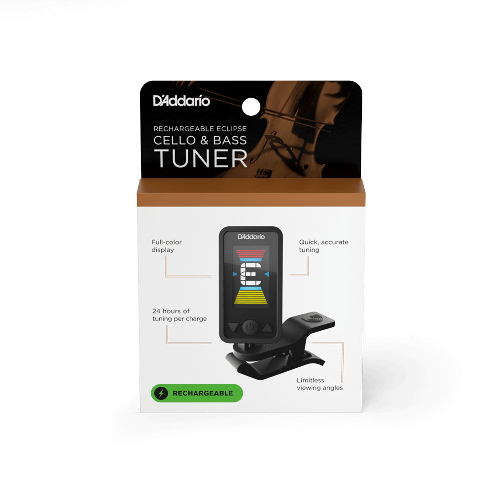 D'Addario Rechargeable Eclipse Cello & Bass Tuner