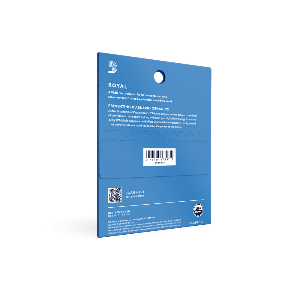 D'Addario Royal Organic Alto Saxophone Reeds