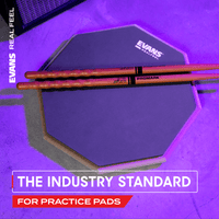 Evans RealFeel 2-sided Practice Drum Pad, 12 Inch