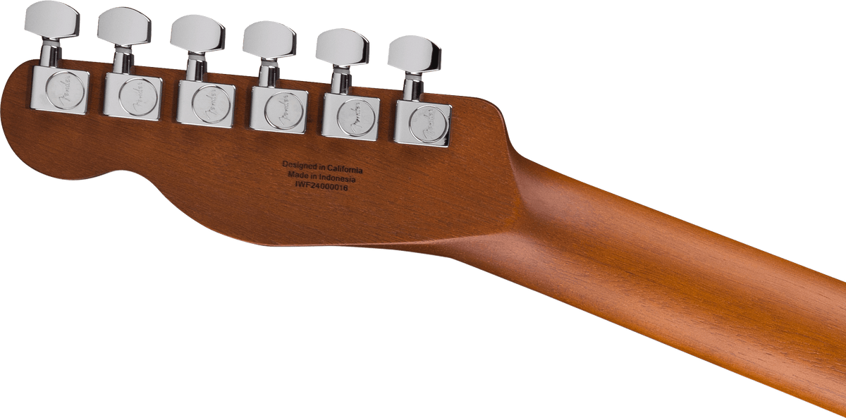 Fender Acoustasonic Standard Telecaster, headstock, back