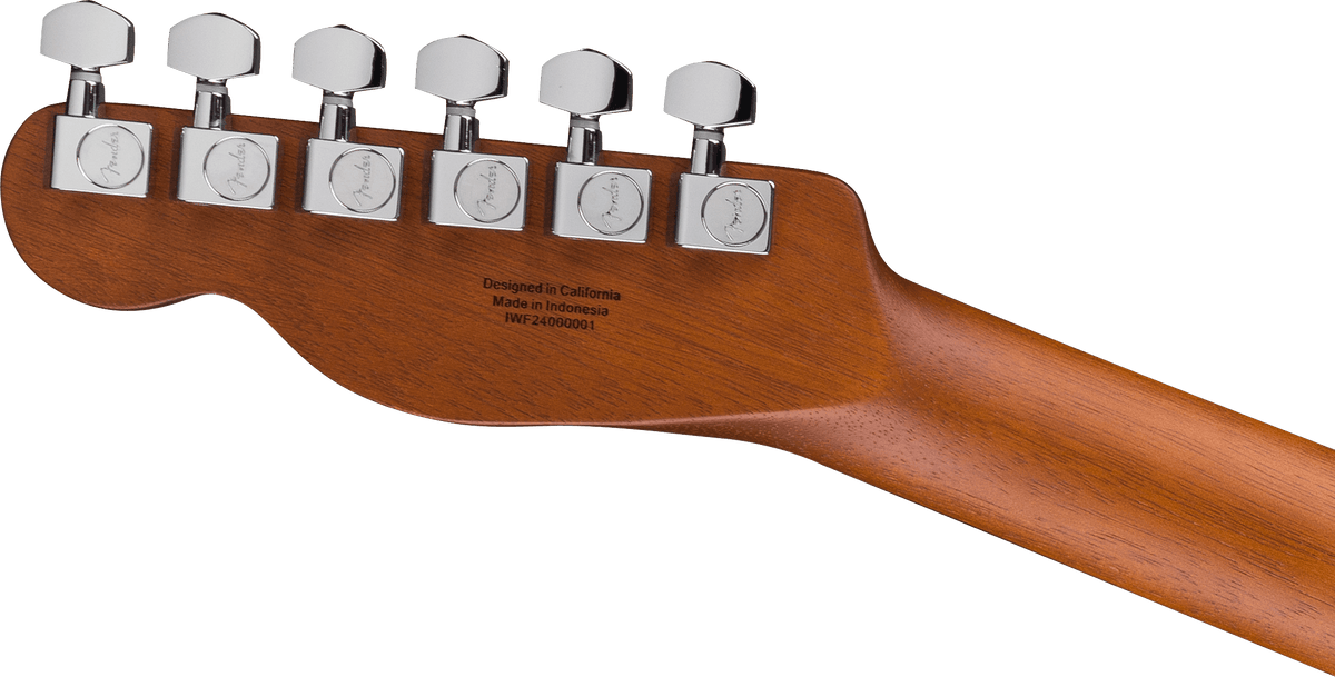 Fender Acoustasonic Standard Telecaster, headstock, back