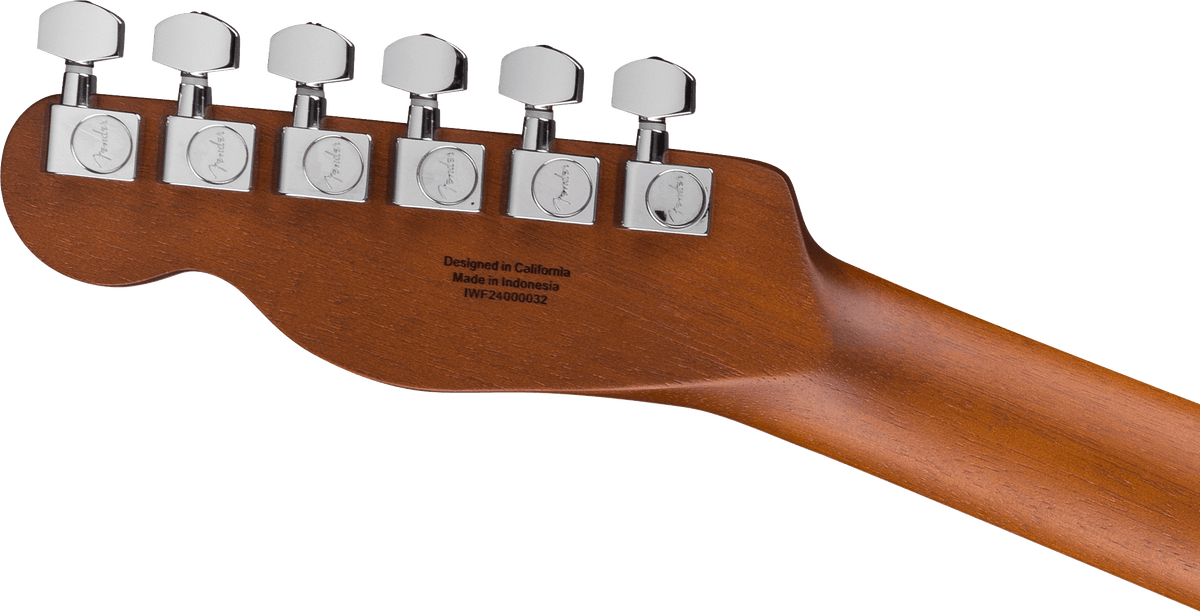 Fender Acoustasonic Standard Telecaster, headstock, back