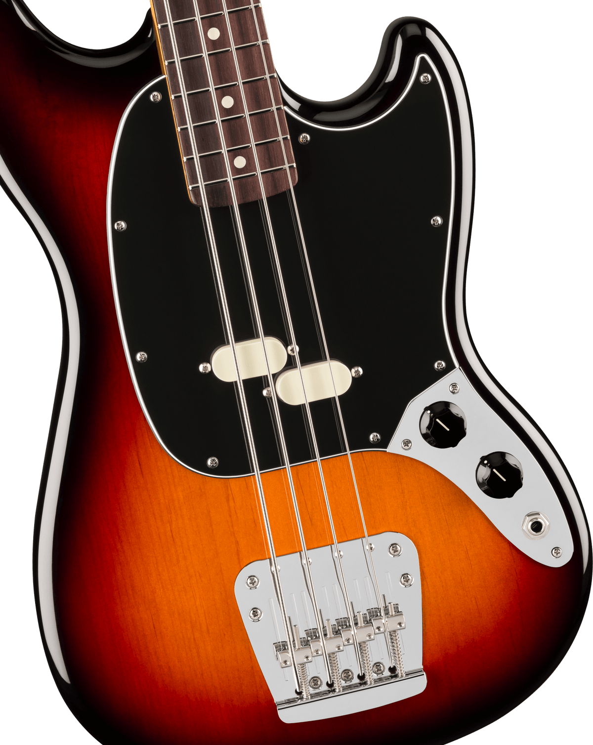 Fender American Professional Classic Mustang Bass, fingerboard detail