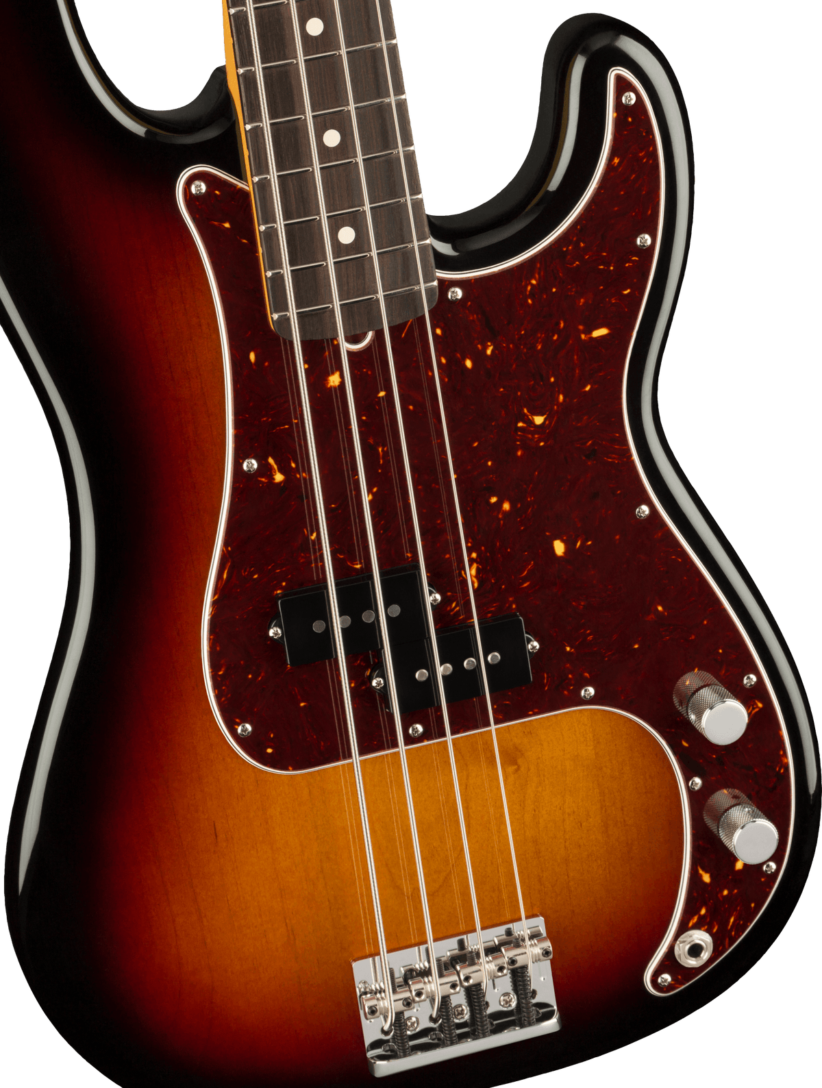 Fender American Professional II Precision Bass, fingerboard detail