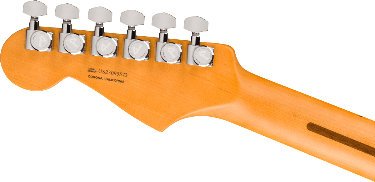 Fender American Ultra II Stratocaster, headstock, back