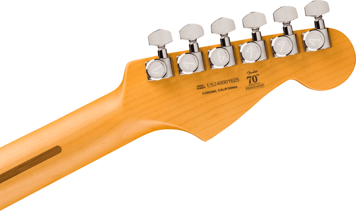 Fender American Ultra II Stratocaster Left-Hand, headstock, back