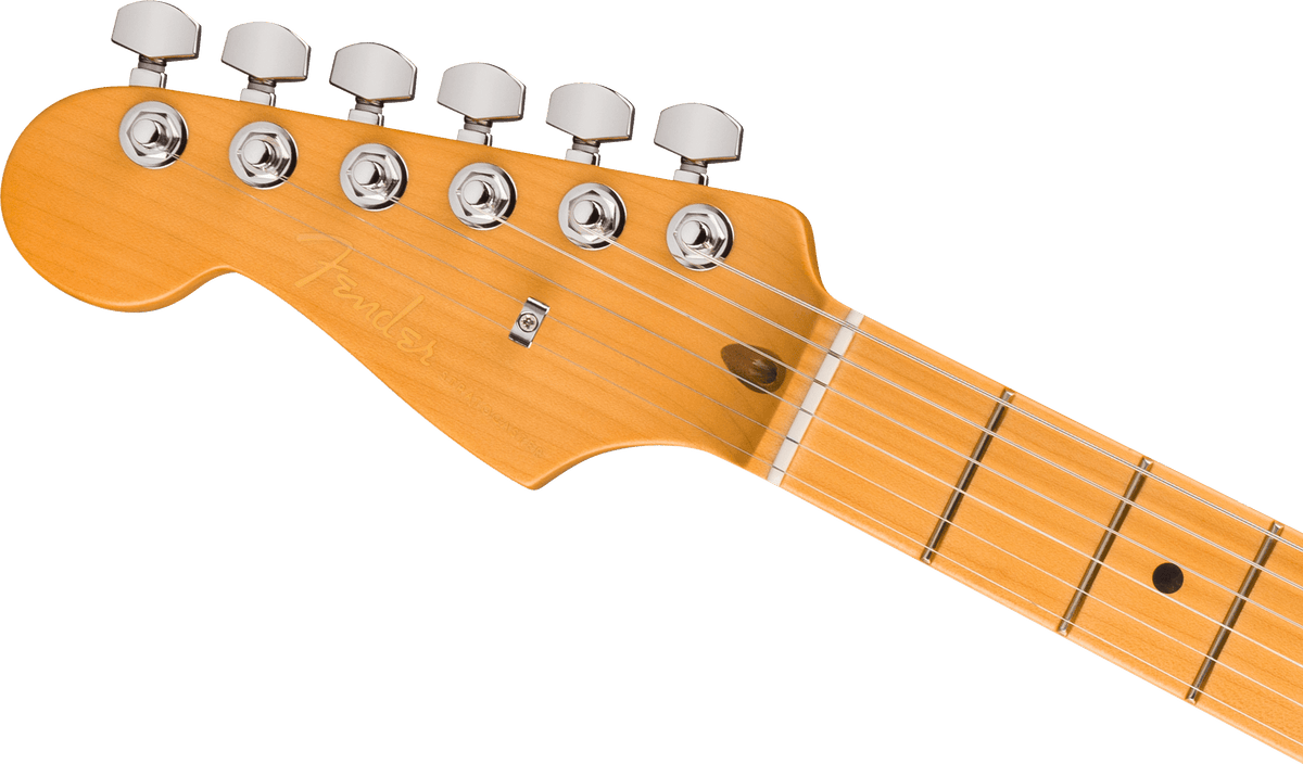 Fender American Ultra II Stratocaster Left-Hand, headstock, front
