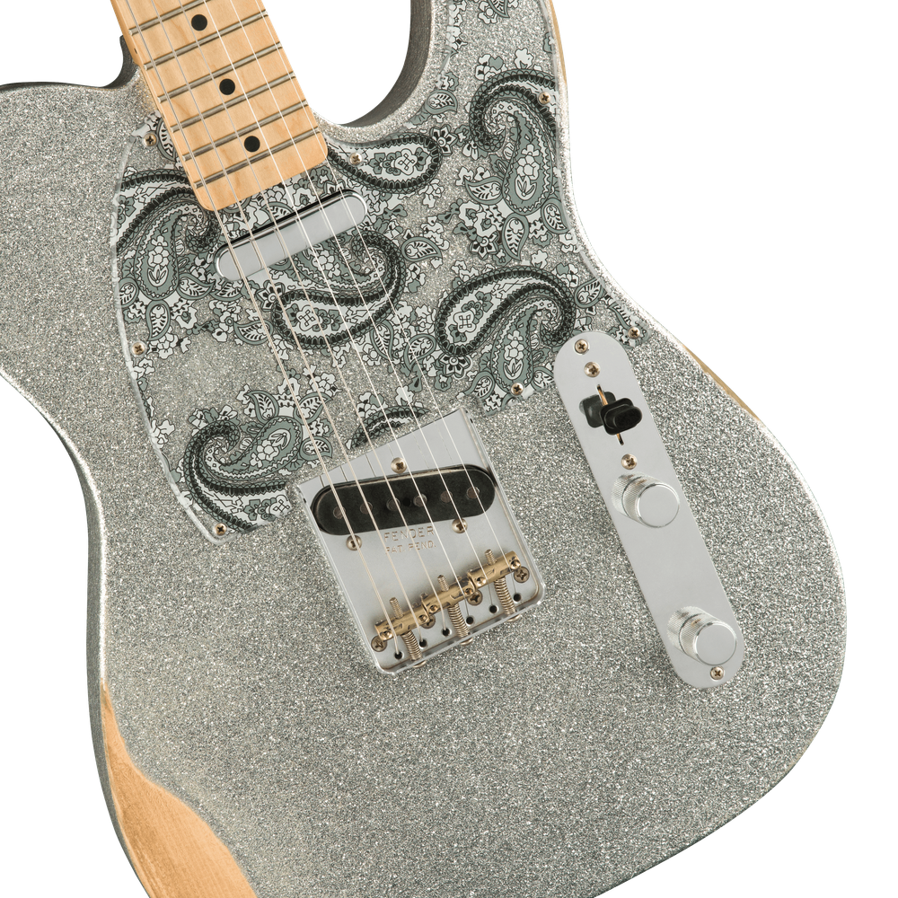 Fender Brad Paisley Road Worn Telecaster Silver Sparkle Maple Spruce/Paulownia/Spruce