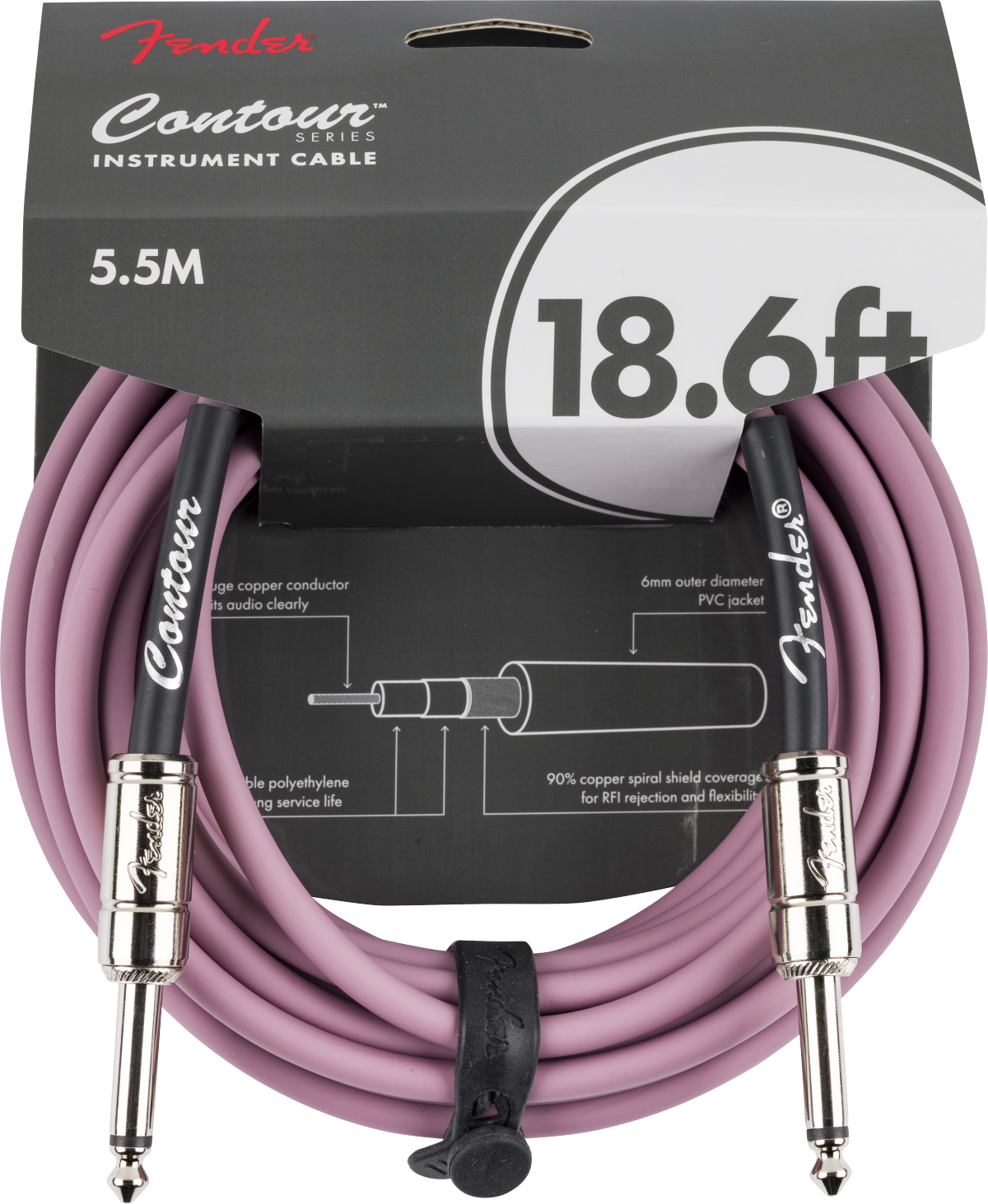 Fender Contour Series Instrument Cables, front view