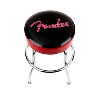 Fender Red Sparkle Logo Barstool, Black and Red Sparkle