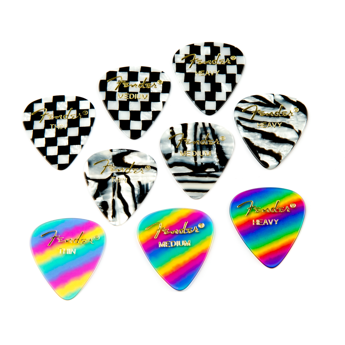 Fender Graphic Picks, 351 Shape - 12 Pack