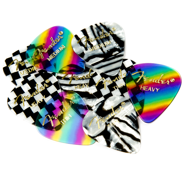 Fender Graphic Picks, 351 Shape - 12 Pack