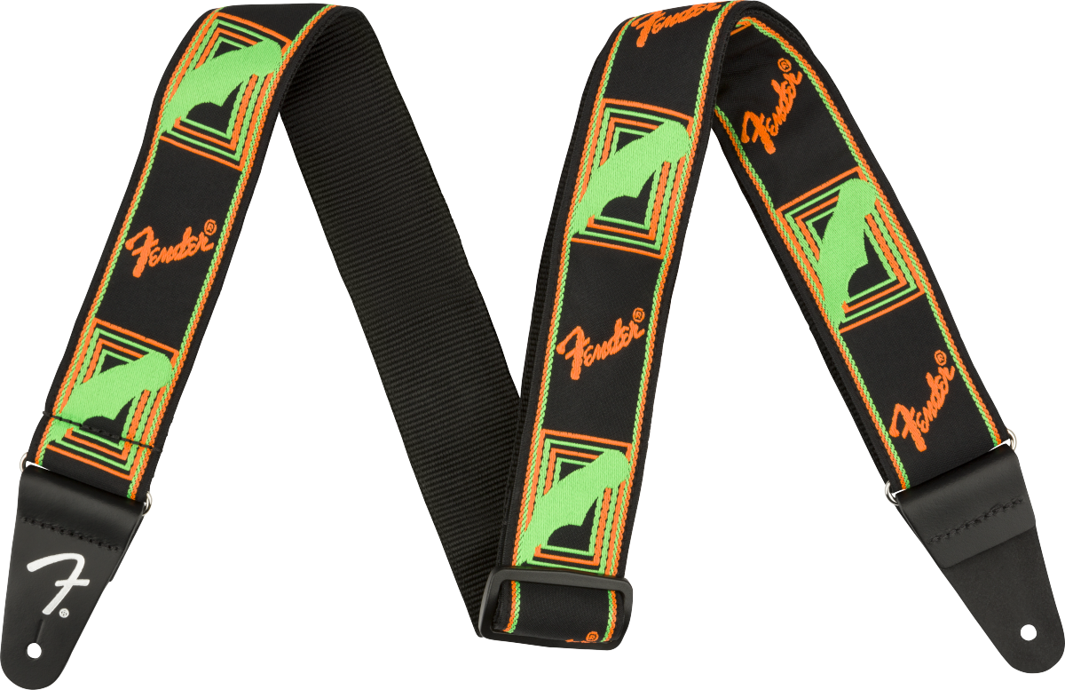 Fender Neon Monogrammed Strap, front view