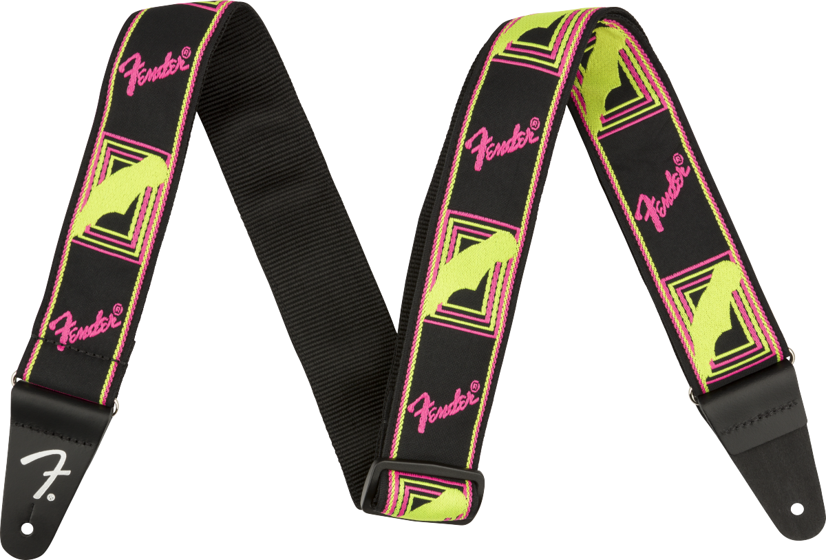 Fender Neon Monogrammed Strap, front view