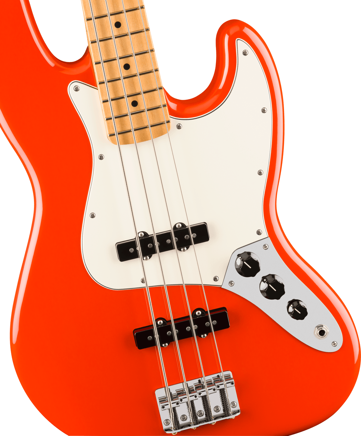 Fender Player II Jazz Bass, fingerboard detail