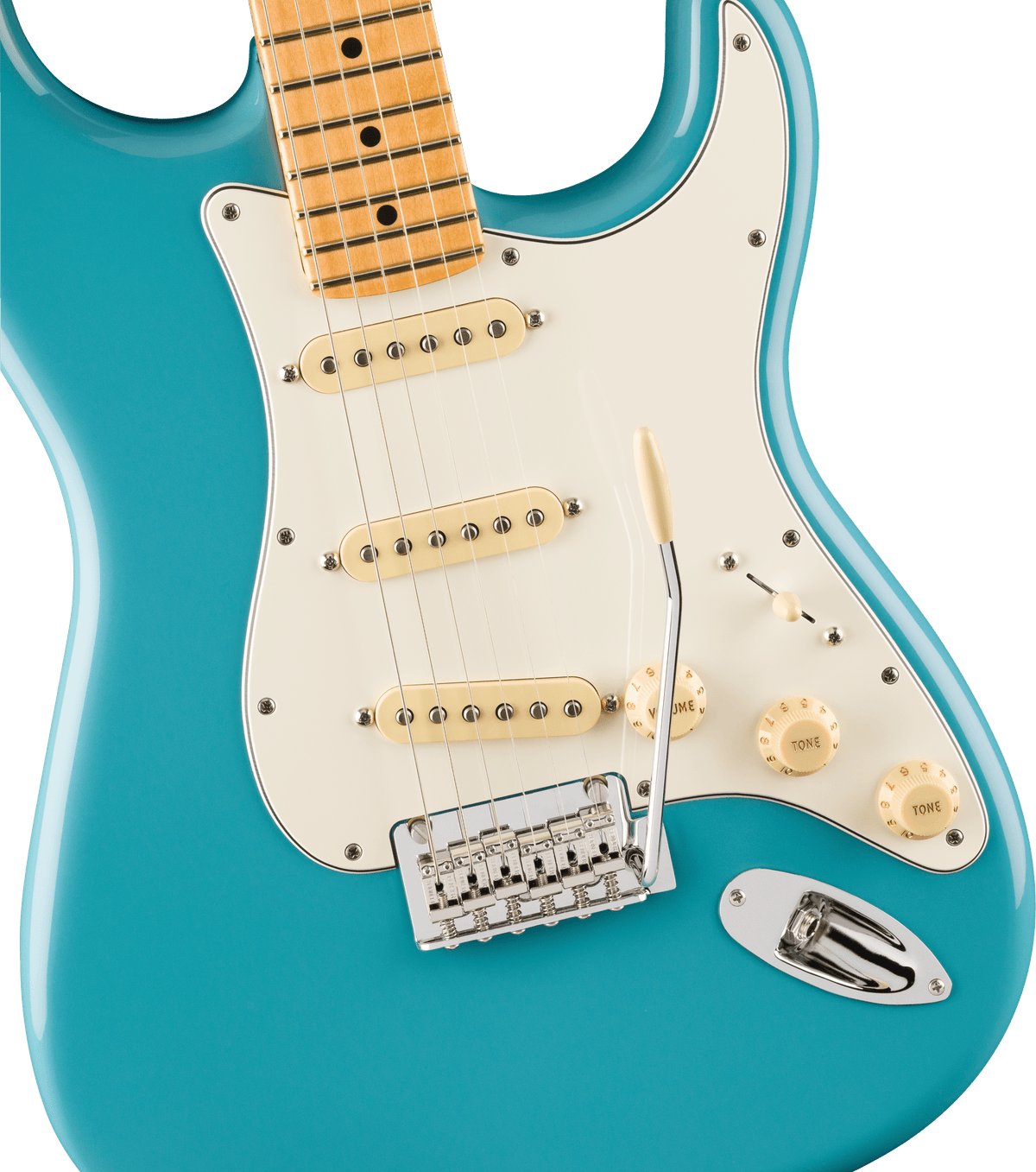 Fender Player II Stratocaster, fingerboard detail