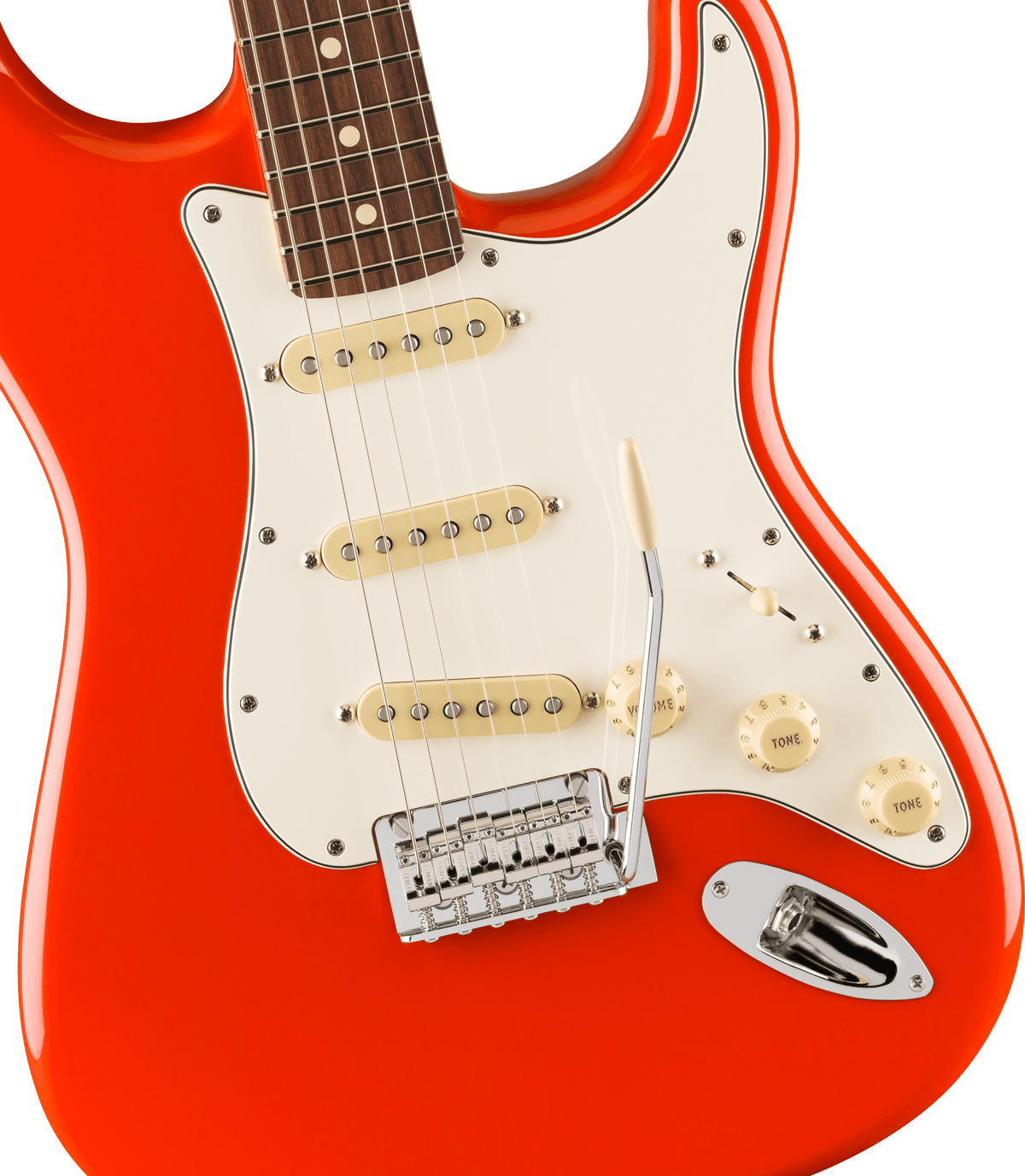 Fender Player II Stratocaster, fingerboard detail