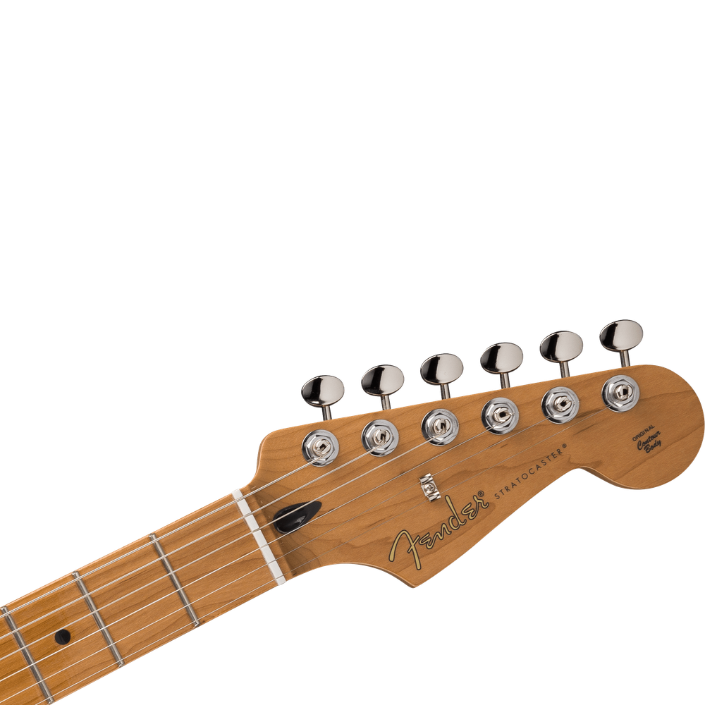 Fender Player II Stratocaster Sonic Blue Roasted Maple Alder headstock front