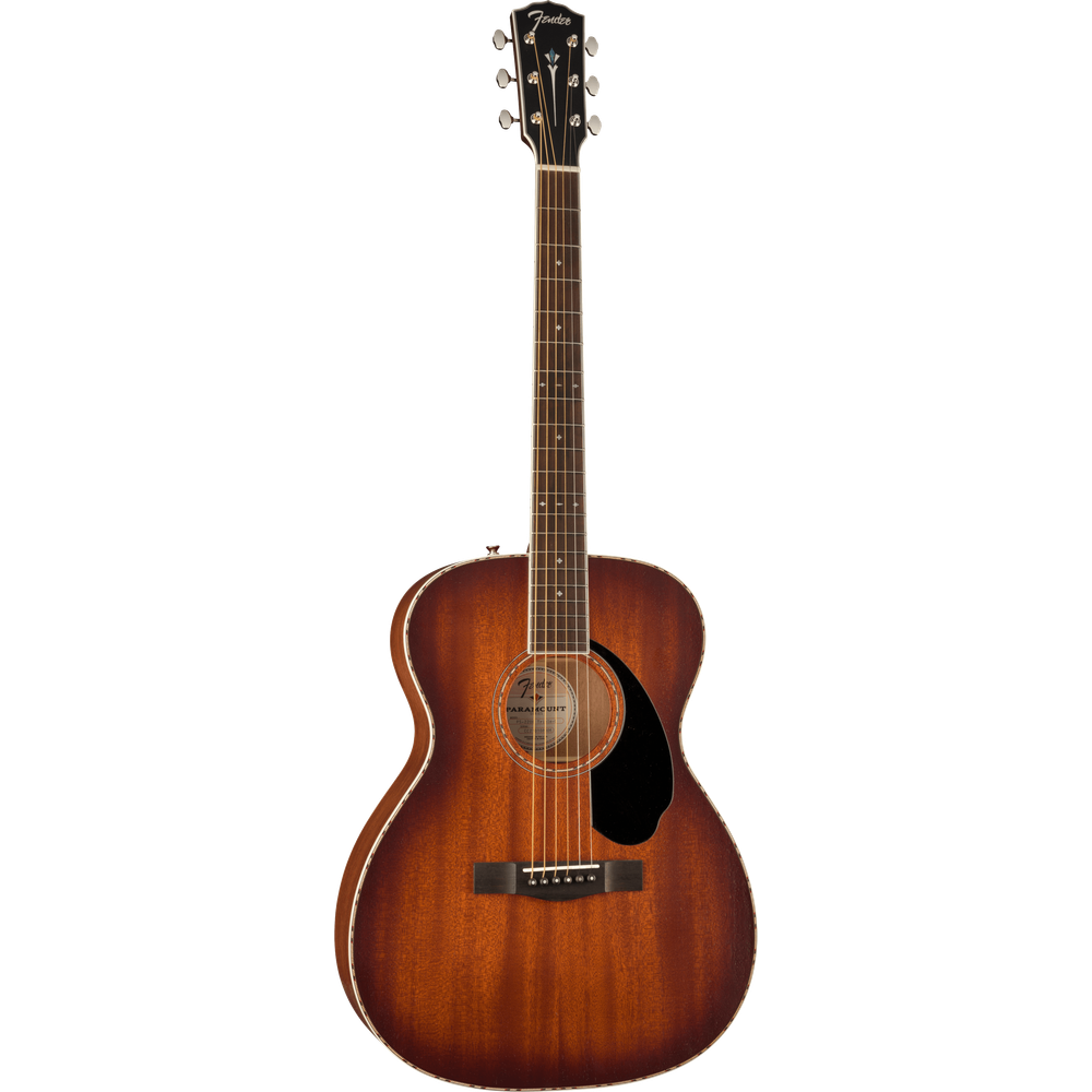 Fender PO-220E Orchestra Aged Cognac Burst Ovangkol Solid Mahogany fan
