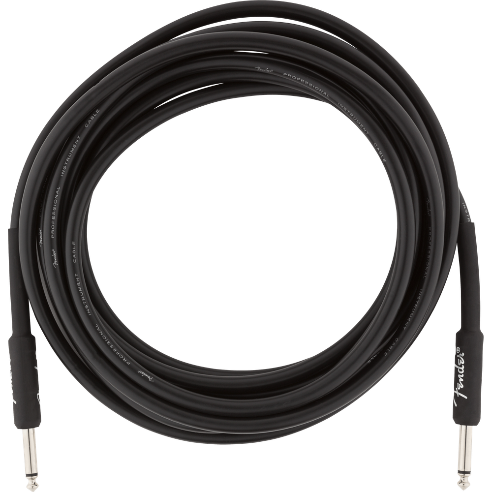 Fender Professional Series Instrument Cables Black 15 ft (Str/Str) Straight/Straight
