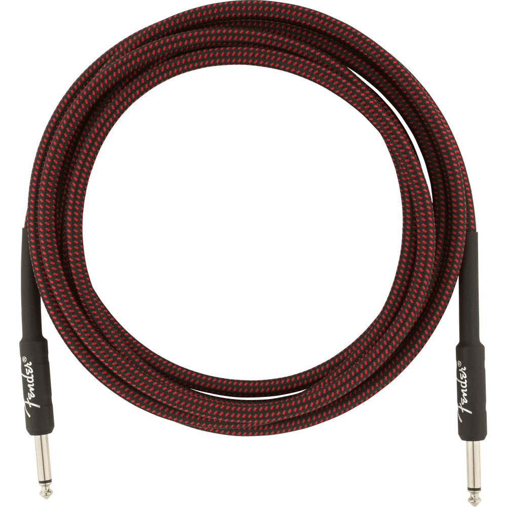 Fender Professional Series Tweed Instrument Cables Red Tweed 10 ft (Str/Str) Straight/Straight