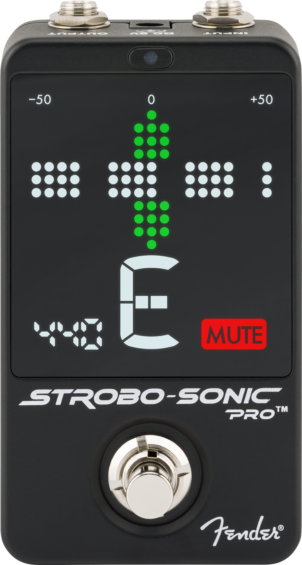 Fender Strobo-Sonic Pro Tuner Pedal, front view