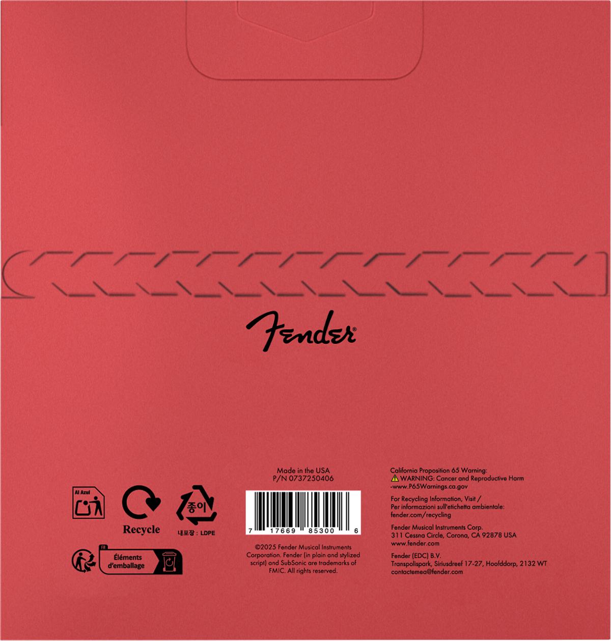 Fender SubSonic 7250 Nickel-Plated Steel Bass Strings, back view