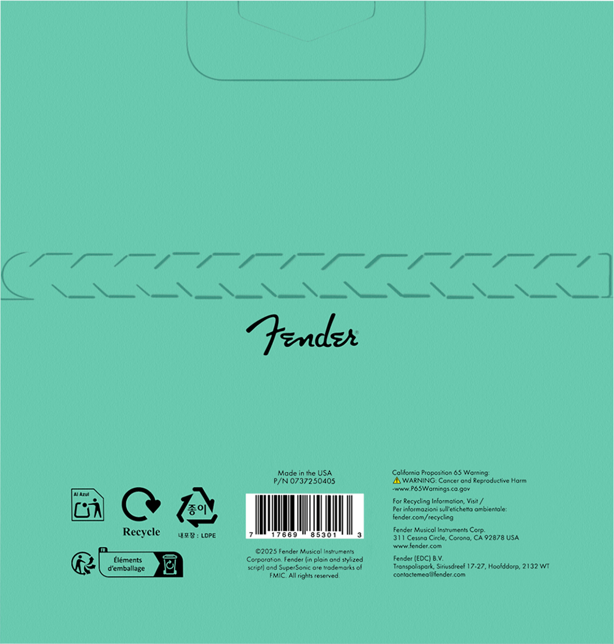 Fender SubSonic 7250 Nickel-Plated Steel Bass Strings, back view