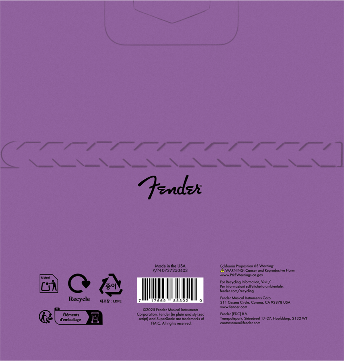 Fender SubSonic 7250 Nickel-Plated Steel Bass Strings, back view