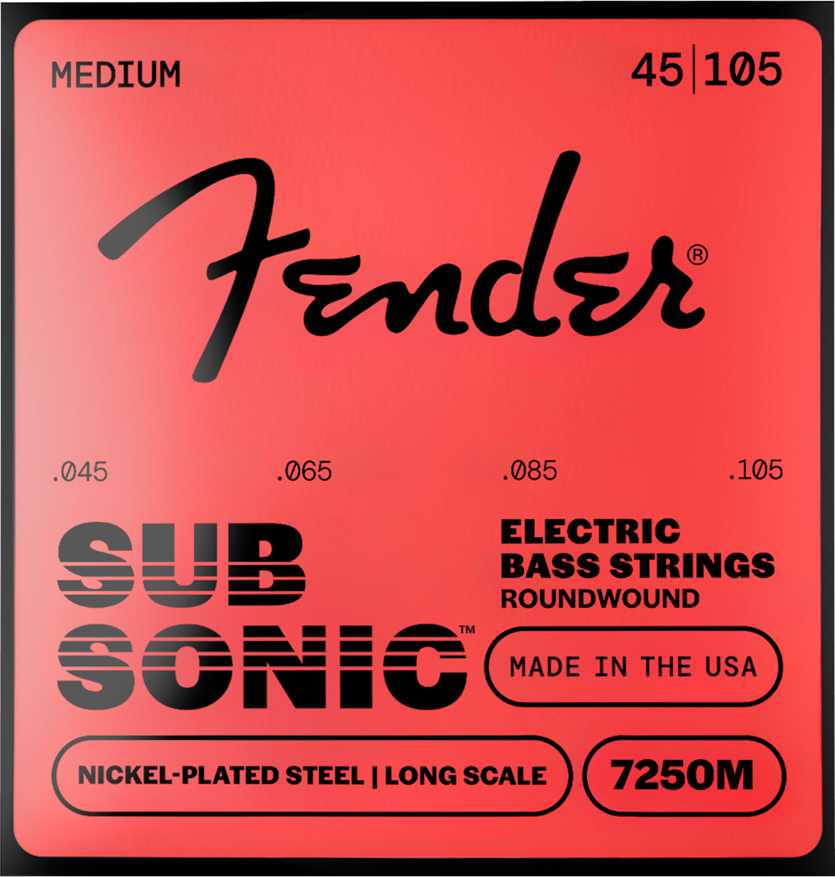 Fender SubSonic 7250 Nickel-Plated Steel Bass Strings