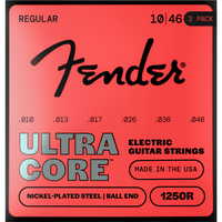 Fender UltraCore 1250 Nickel-Plated Steel Guitar Strings (3-Pack)
