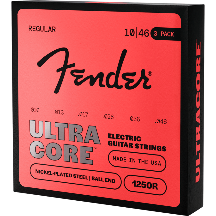 Fender UltraCore 1250 Nickel-Plated Steel Guitar Strings (3-Pack)
