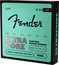 Fender UltraCore 1250 Nickel-Plated Steel Guitar Strings (3-Pack)