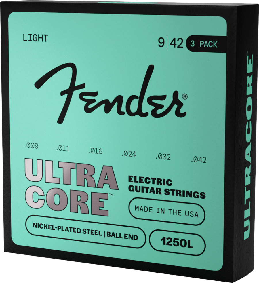 Fender UltraCore 1250 Nickel-Plated Steel Guitar Strings (3-Pack)