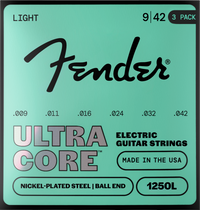 Fender UltraCore 1250 Nickel-Plated Steel Guitar Strings (3-Pack)