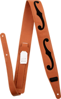 Gretsch F-Holes Leather Straps, Orange and Black