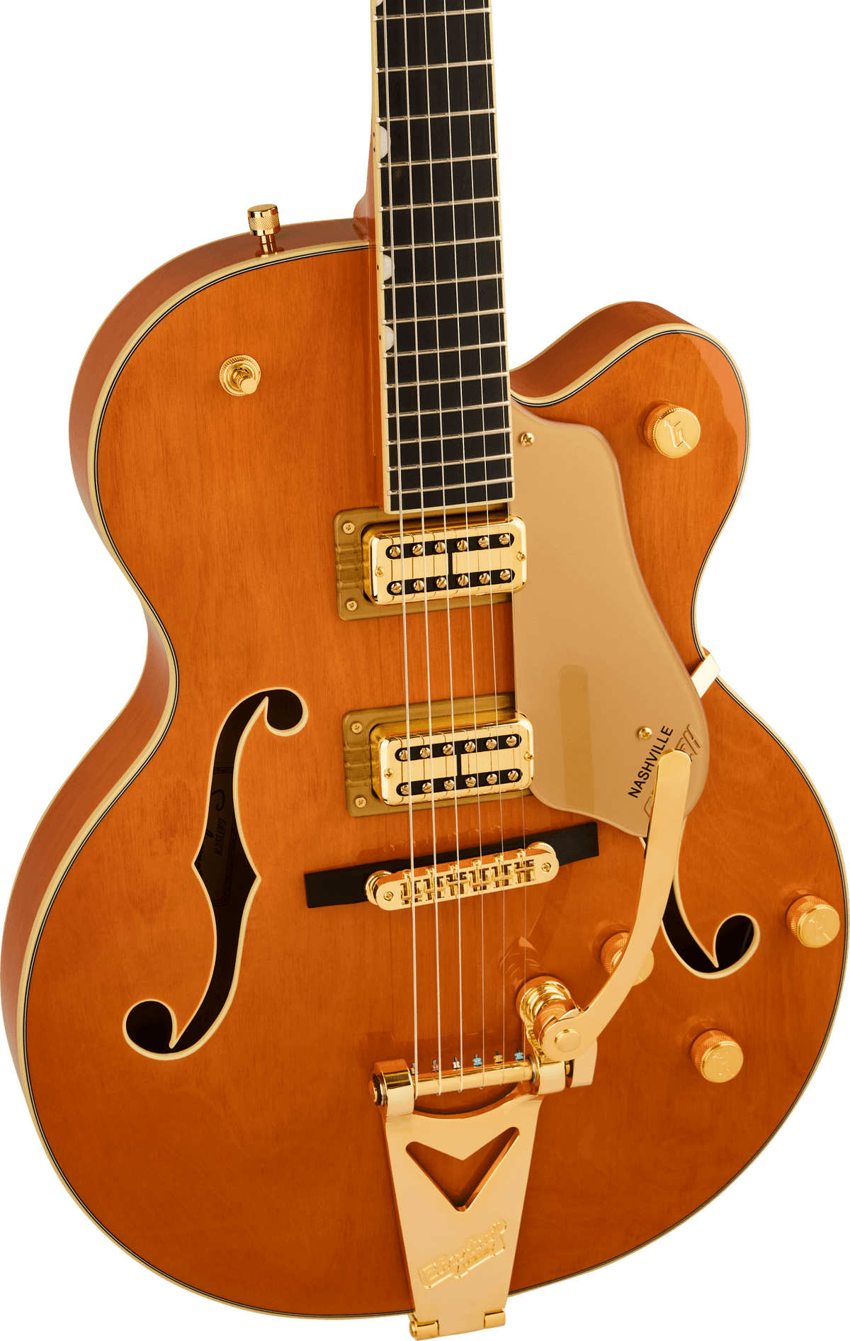 Gretsch Synchromatic Nashville Hollow Body Single-Cut with Bigsby, fingerboard detail