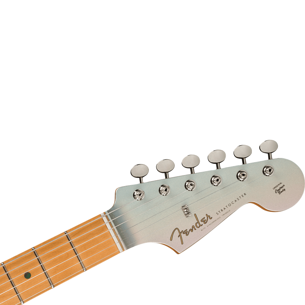 H.E.R. Stratocaster®\ Chrome Glow Maple Alder headstock front