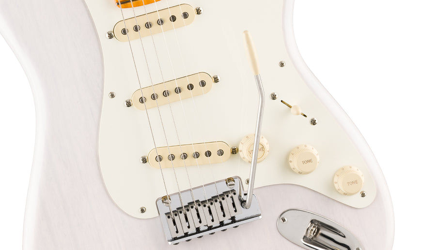 PURE VINTAGE ’57 STRAT SINGLE-COIL PICKUPS, ADVANCED ELECTRONICS AND S-1 SWITCHING