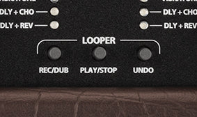90-SECOND LOOPER WITH ONBOARD CONTROL; OPTIONAL 4-BUTTON FOOTSWITCH