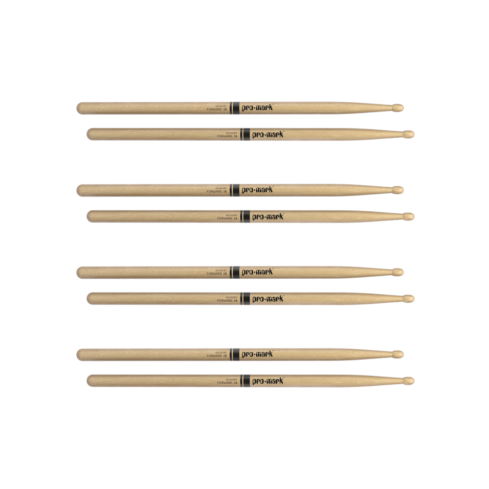 Promark Classic Forward 2B Hickory Drumstick, Oval Wood Tip