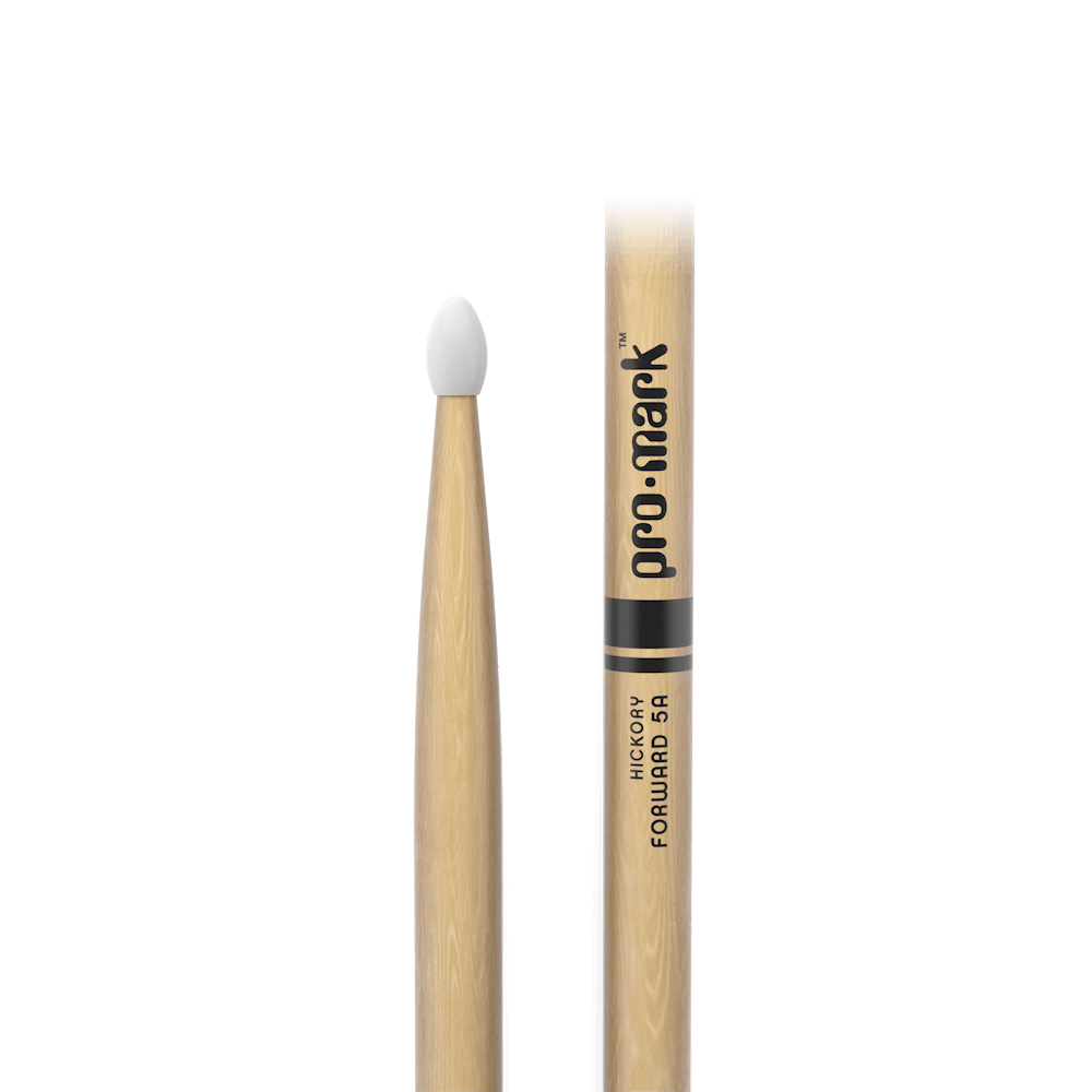 Promark Classic Forward 5A Hickory Drumstick, Oval Nylon Tip