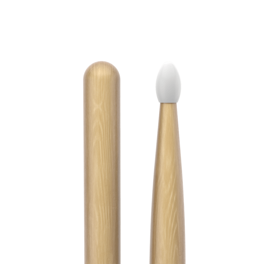 Promark Classic Forward 5A Hickory Drumstick, Oval Nylon Tip