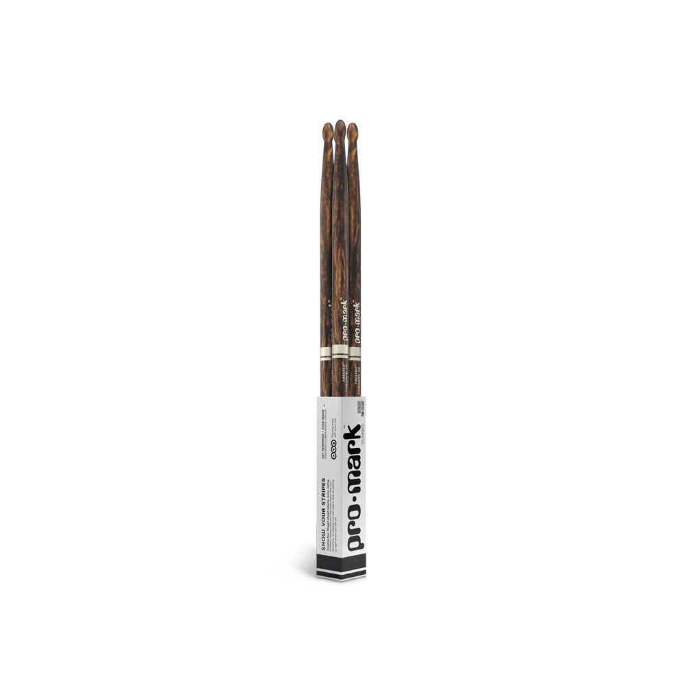 Promark Classic Forward 5B FireGrain Hickory Drumstick, Oval Wood Tip