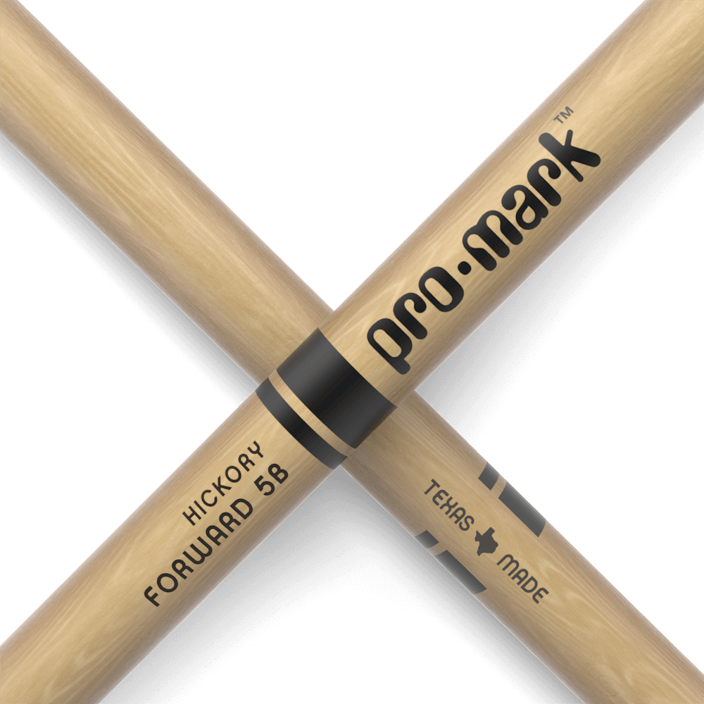 Promark Classic Forward 5B Hickory Drumstick, Oval Nylon Tip