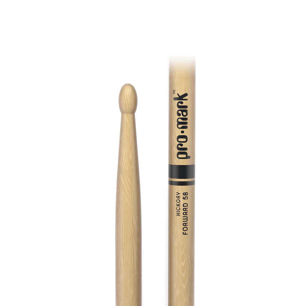 Promark Classic Forward 5B Hickory Drumstick, Oval Wood Tip