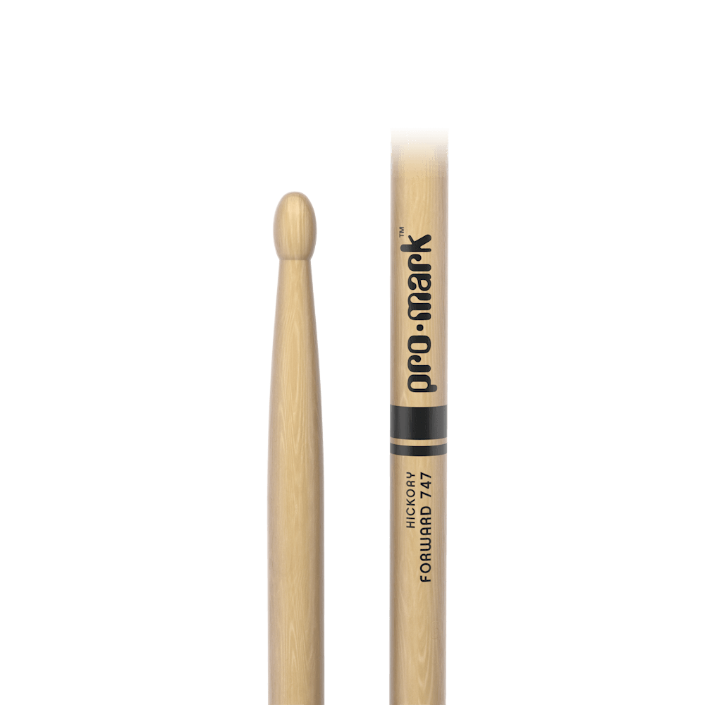 Promark Classic Forward 747 Hickory Drumstick, Oval Wood Tip