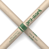 Promark Classic Forward 747 Raw Hickory Drumstick, Oval Wood Tip