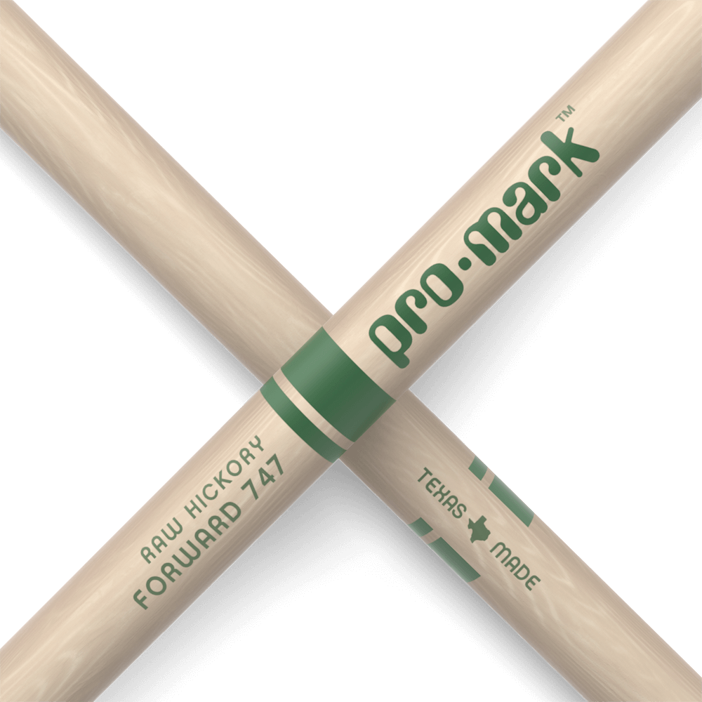 Promark Classic Forward 747 Raw Hickory Drumstick, Oval Wood Tip