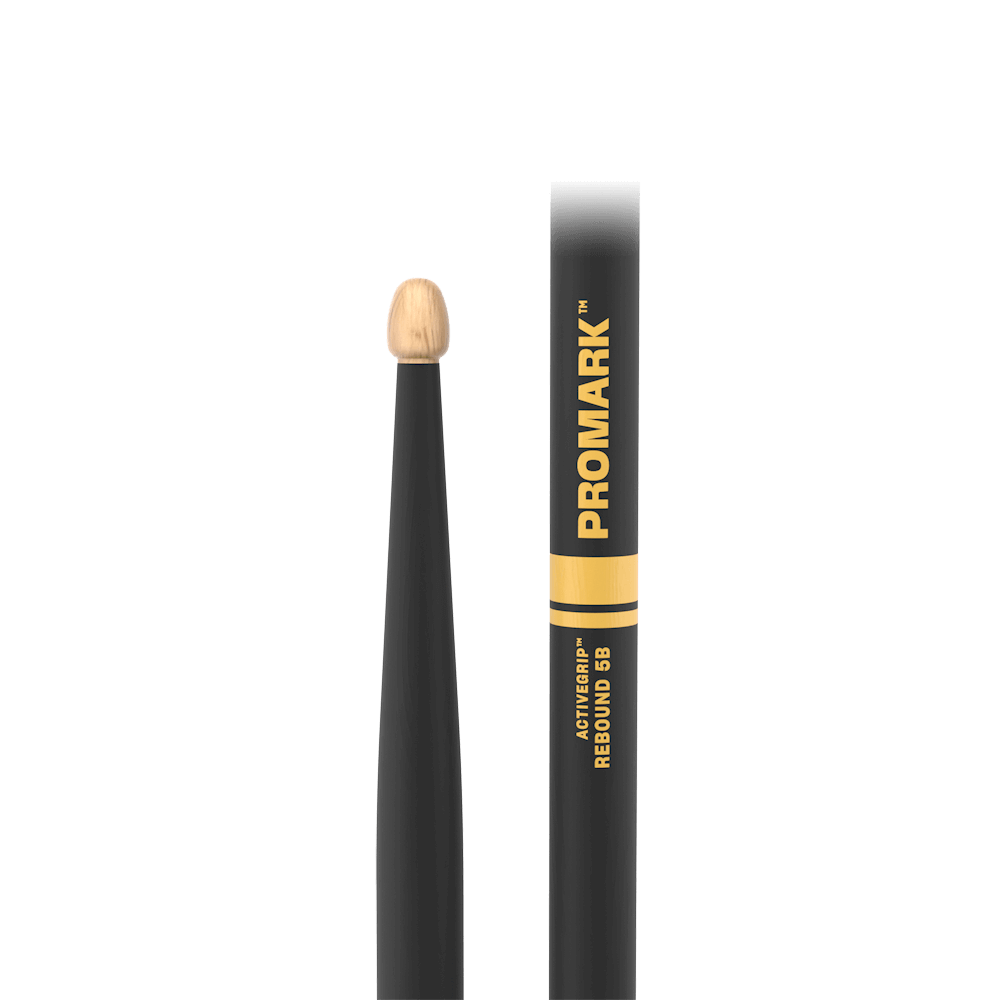 Promark Rebound 5B ActiveGrip Hickory Drumstick, Acorn Wood Tip